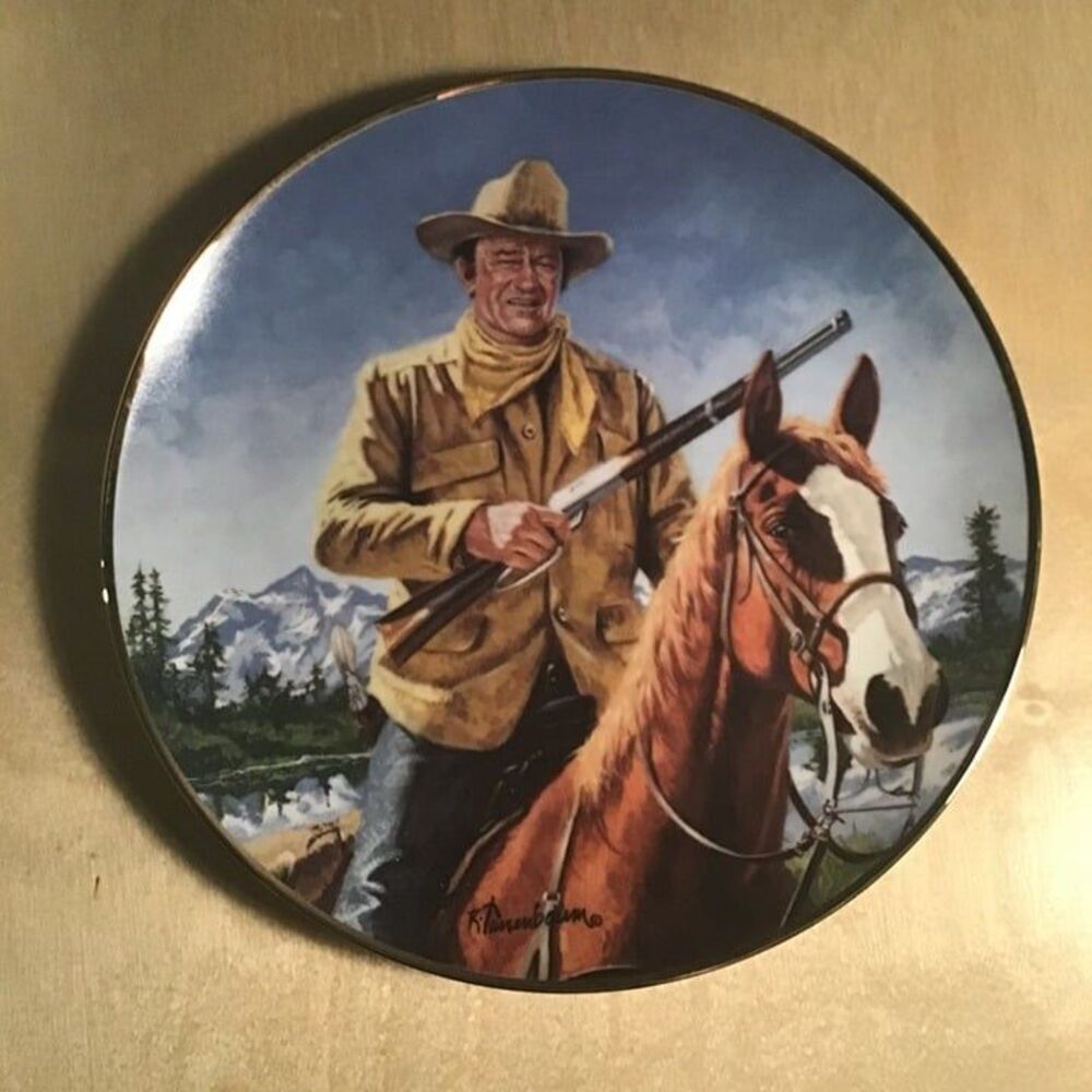 John Wayne "High Country" Franklin Mint Collector Plate by Robert Tanenbaum 8"